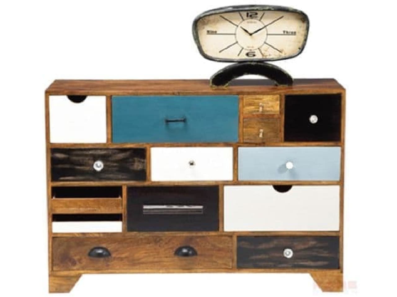 "Dresser Babalou EU 14 Drawer" featuring mixed color drawers