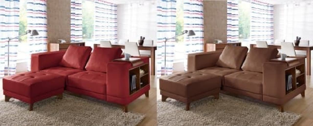 Modern color scheme red and brown