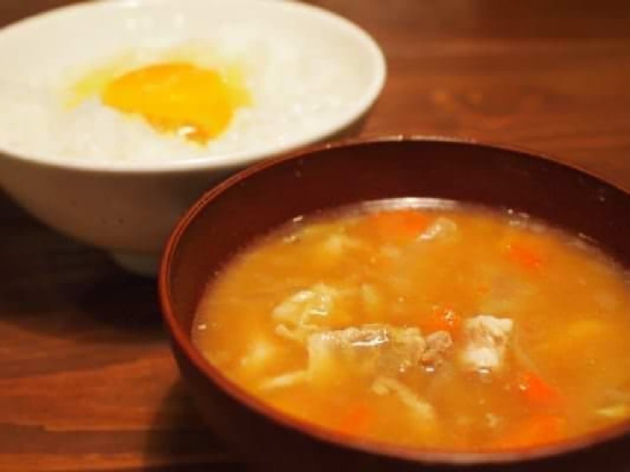 "Midnight Shokudo"'s only regular menu "Butajiru set meal" (image is an image)