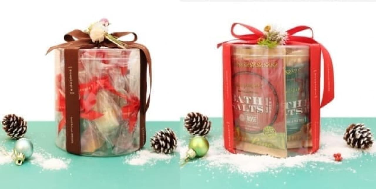 Party packs packed with soap and bath salts look good as souvenirs for girls-only gatherings!
