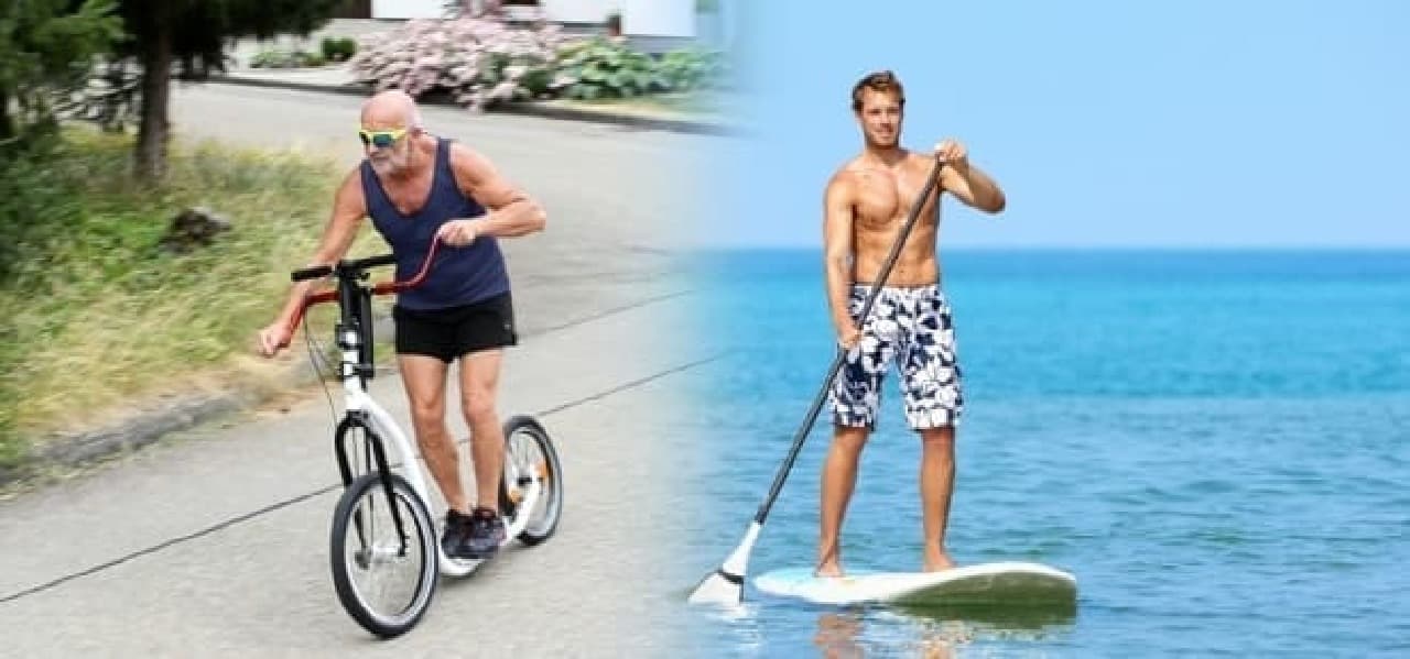 Normal mode that can be expected to have an effect similar to stand-up paddle surfing. Can you become a muscular body like the person in the photo on the right?