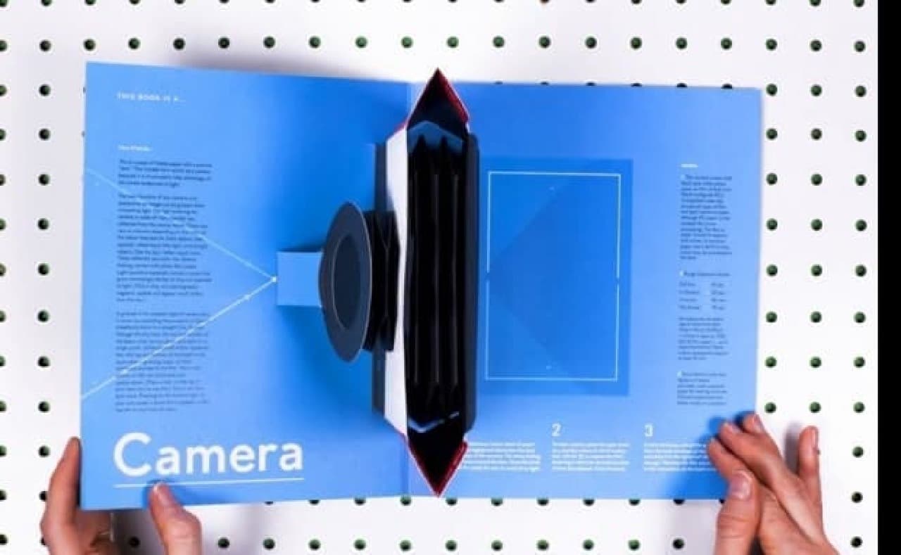 この本 カメラなんです ページを開くとピンホールカメラが飛び出す This Book Is A Camera えんウチ