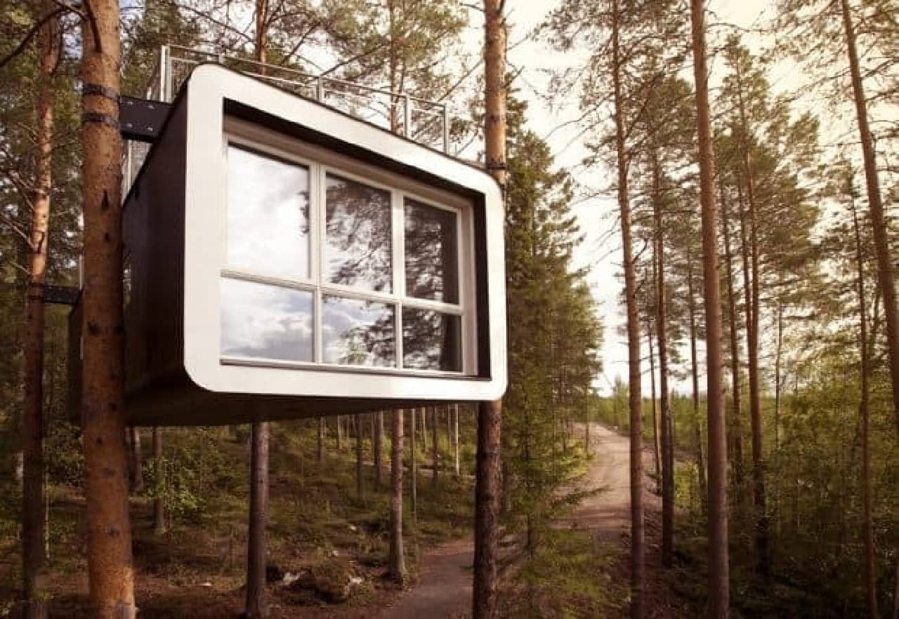 Example of "tree house": Is the burden on the environment lower than that of a general hotel?