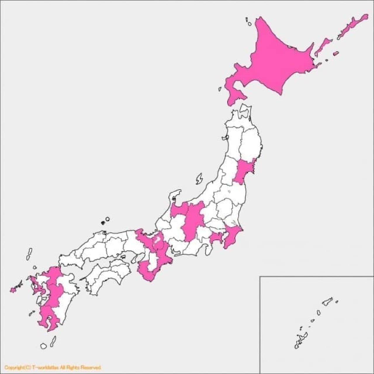 Are Tohoku and Chugoku / Shikoku regions weak?