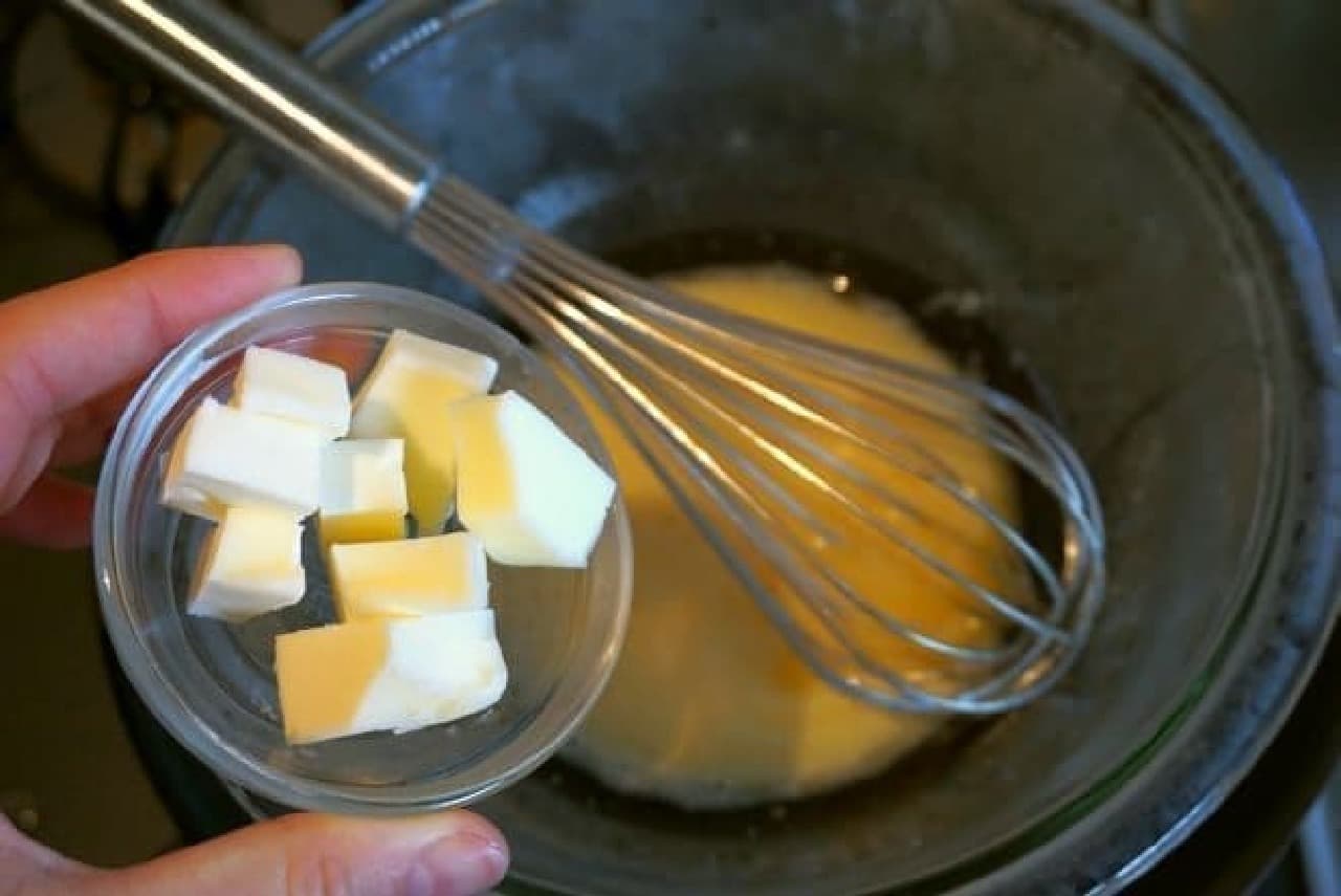 バターは小さく切っておくと溶けやすい