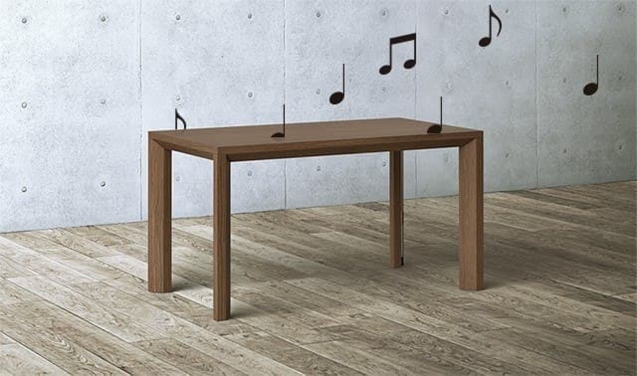 The idea that the table itself is a speaker