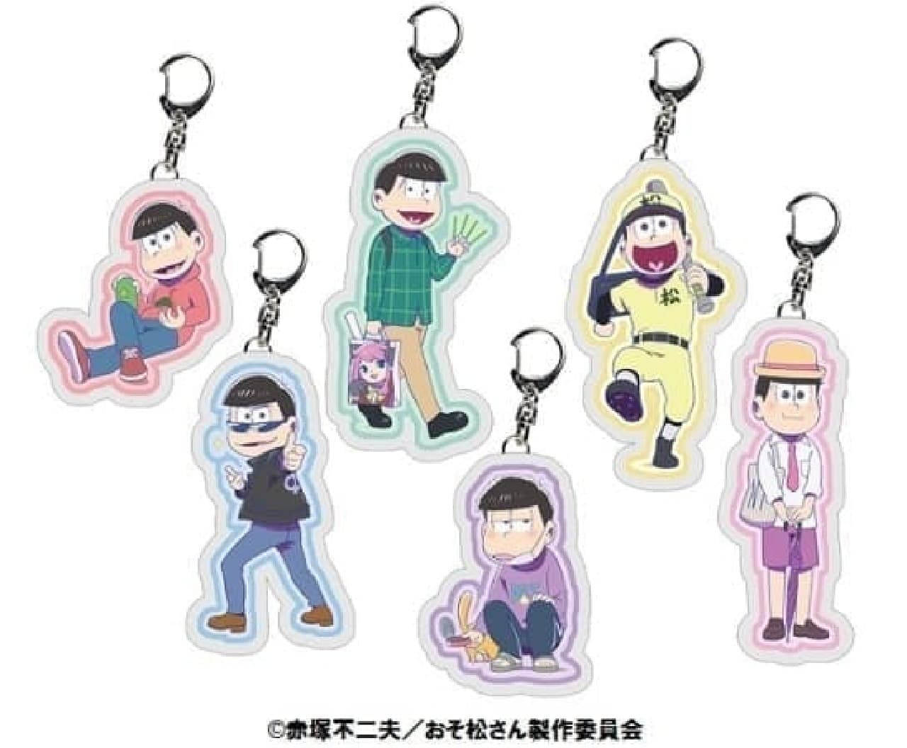 6 types of trading acrylic key chains