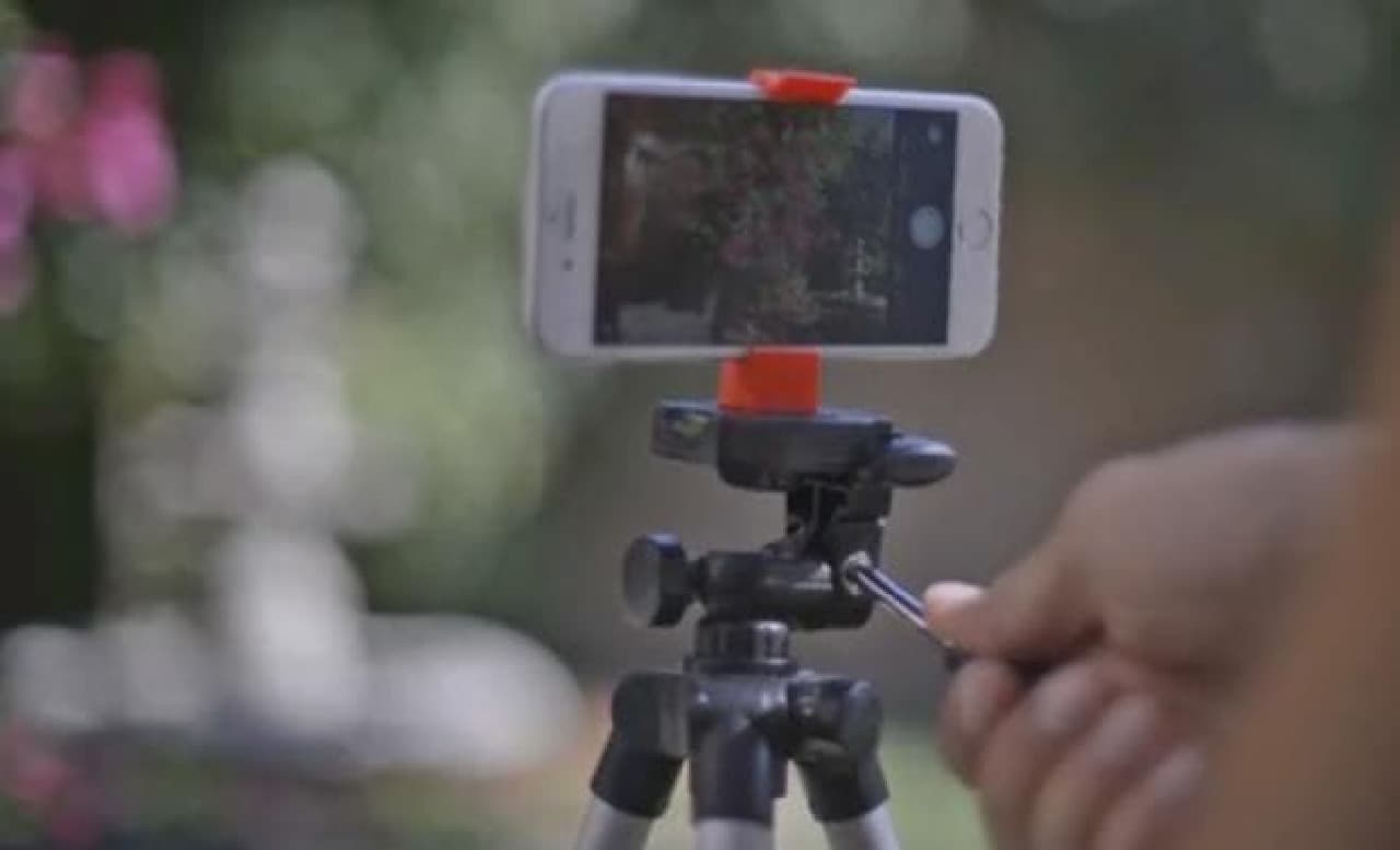 A modern tripod that is too big for a smartphone