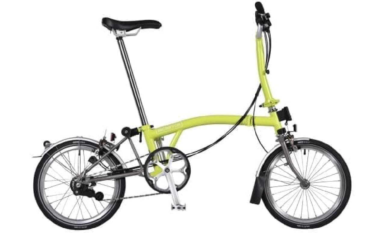 Bicycle "BROMPTON", 2017 model, which is almost tire-sized when folded