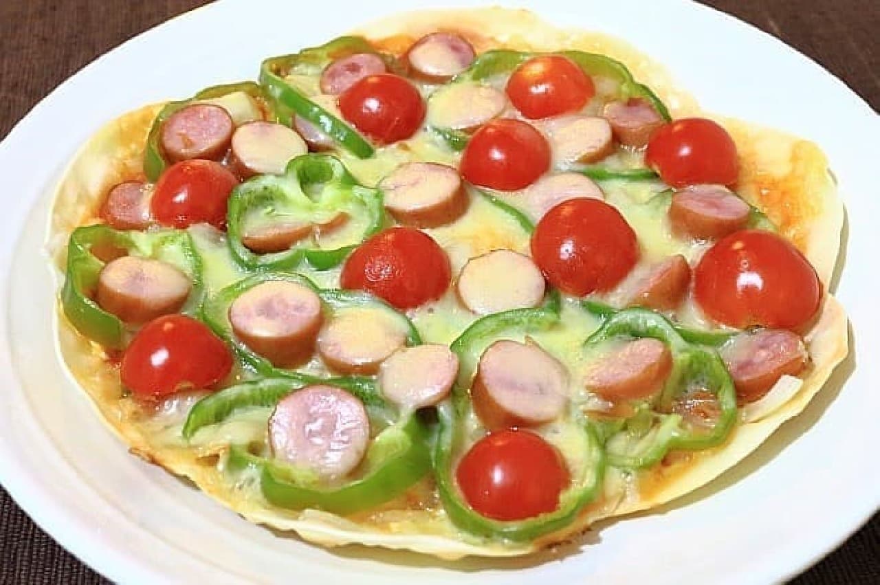 Gyoza skin arrangement recipe "pizza"