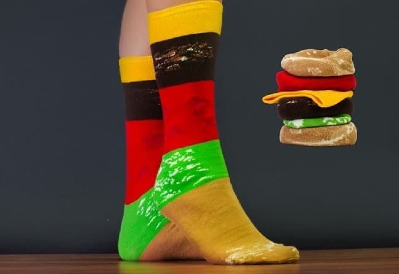 "Fast Food Socks" where fast food colors your feet