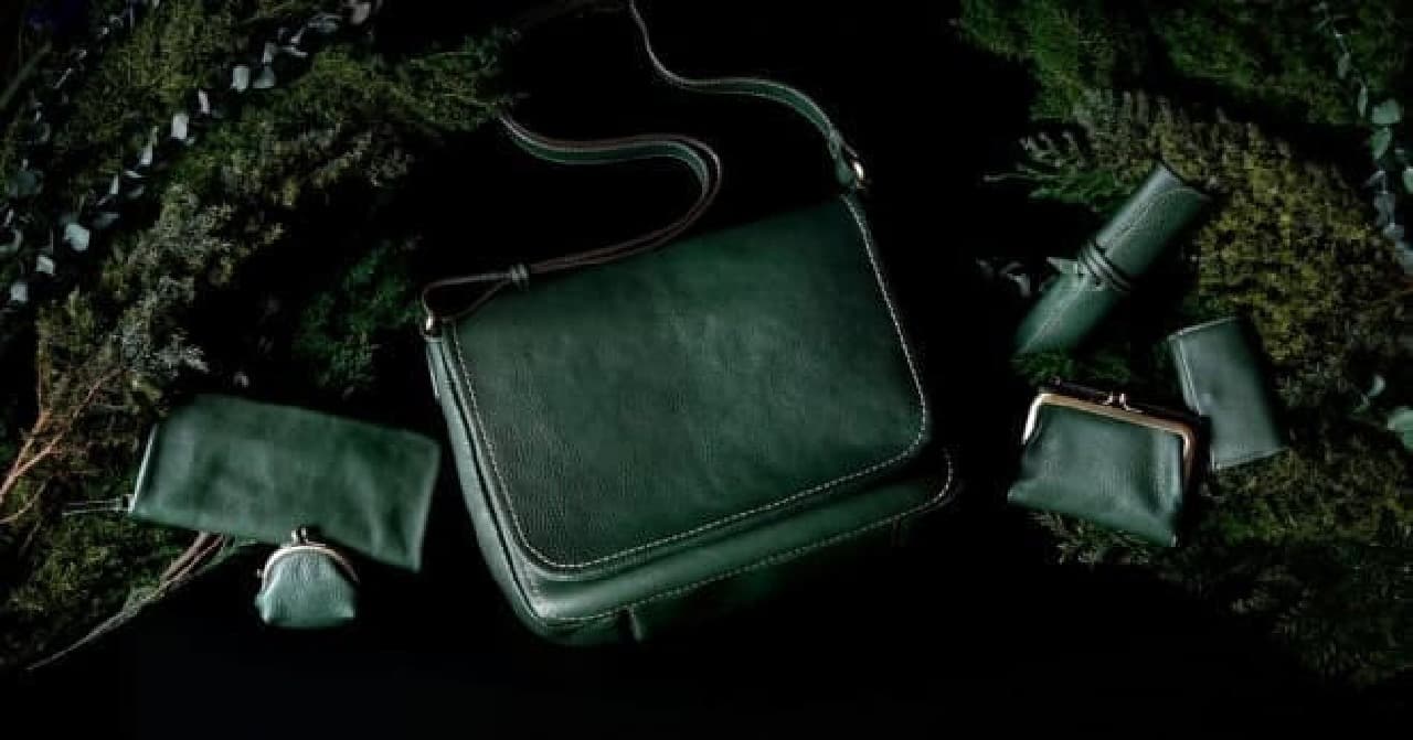素材レザー土屋鞄トーンオイルヌメクリスマス限定色コニファーグリーン