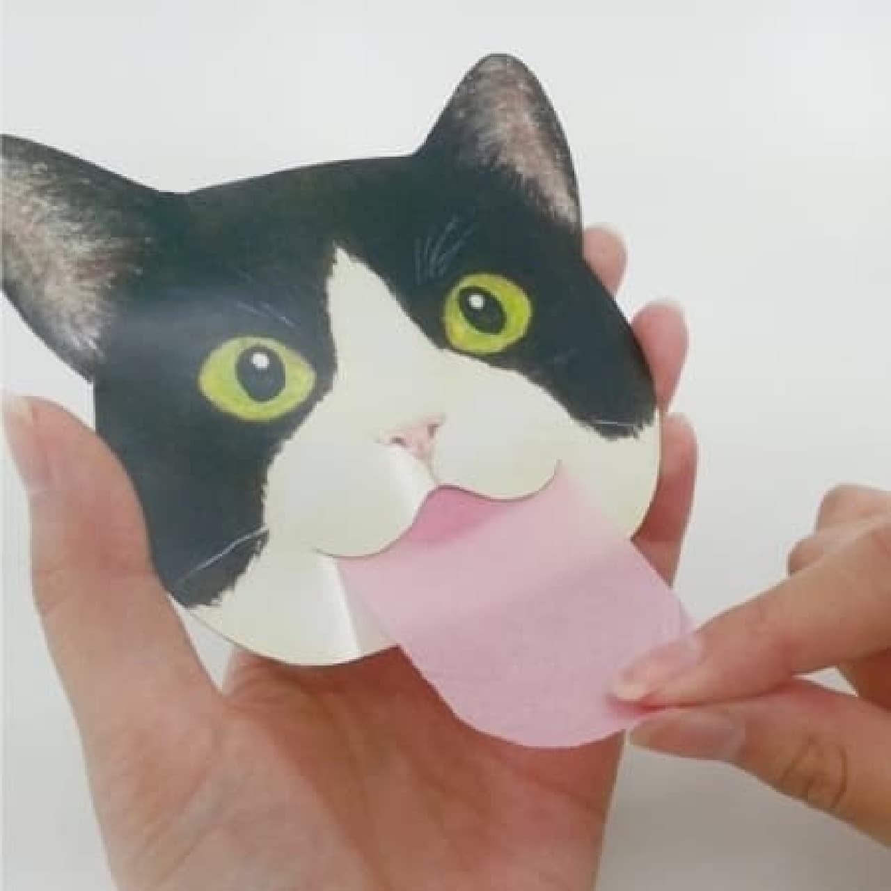 "YOU + MORE!" X Felissimo Cat Club "Forgetting tongue oil blotting paper"