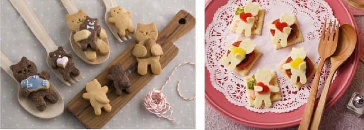 Dako bear cookie type that you can make facial expressions with stamps