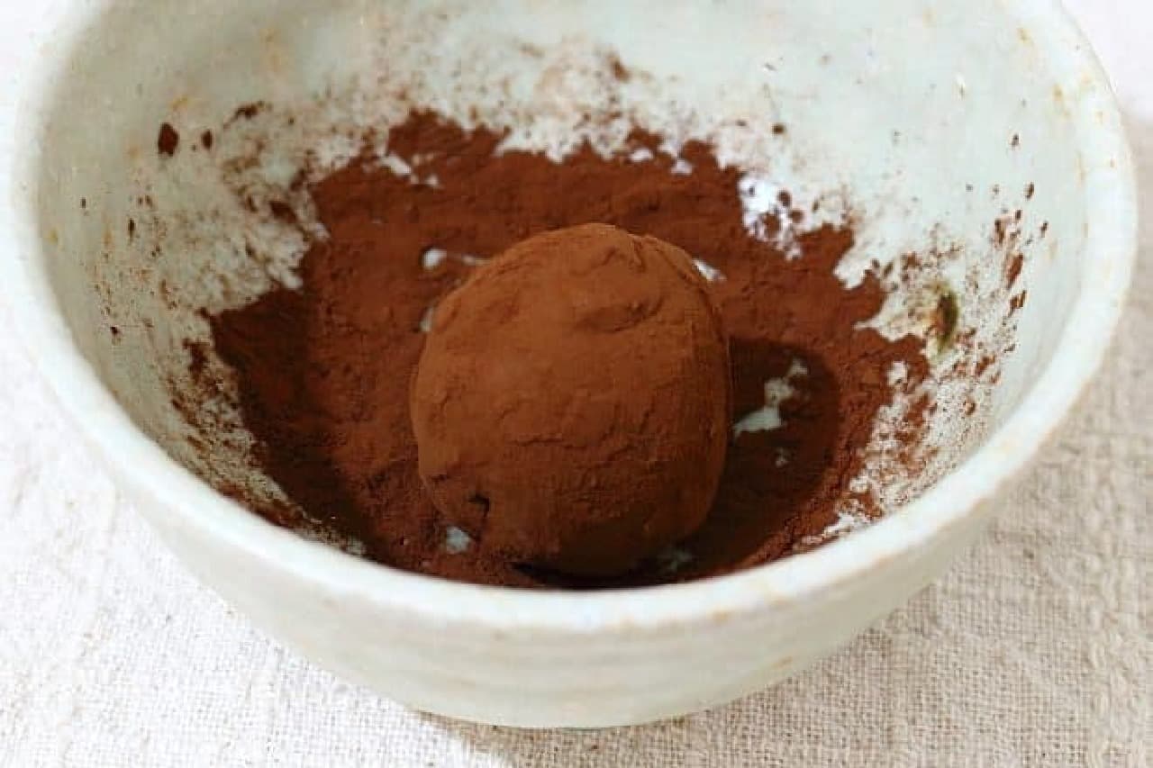 スライス生チョコレートで作るトリュフ