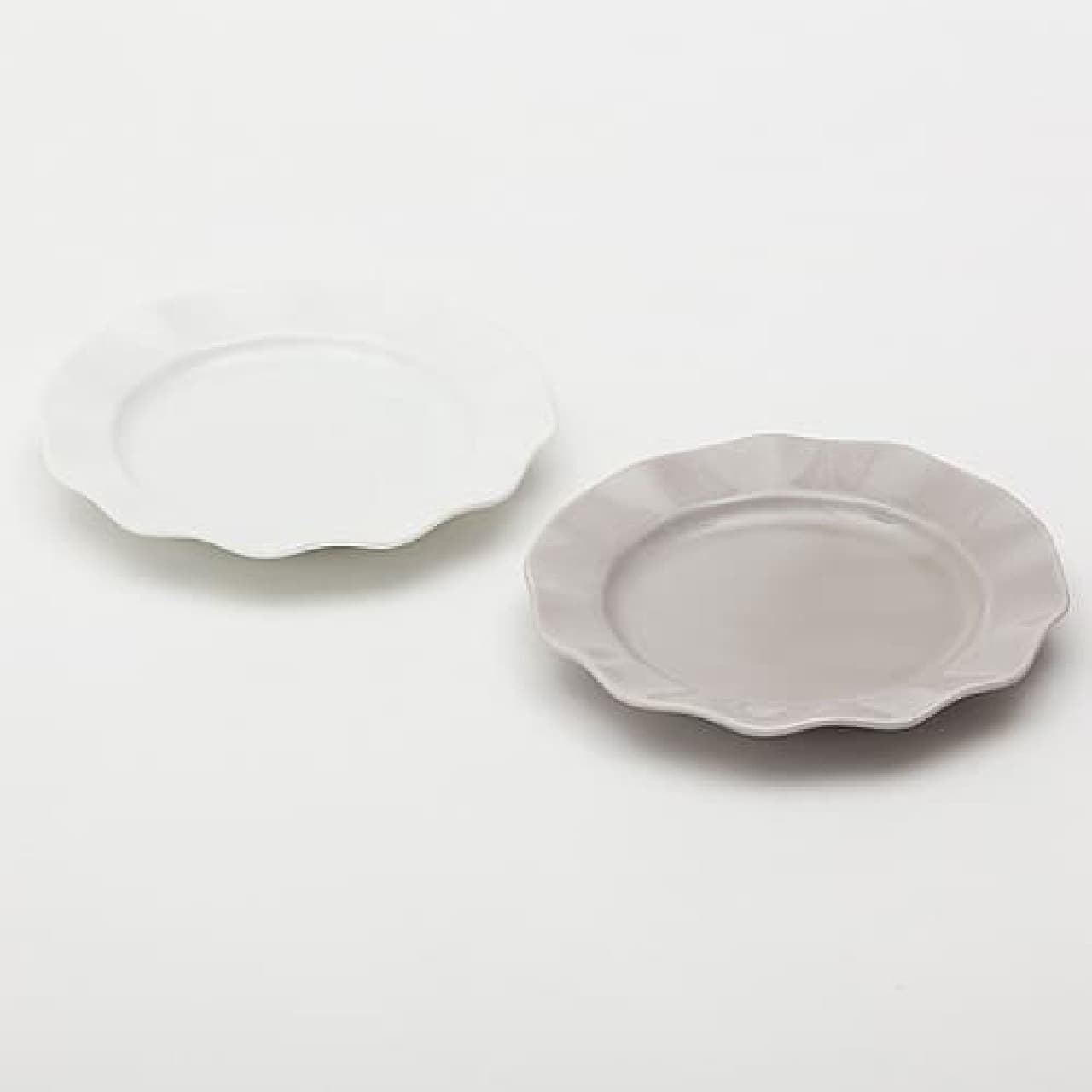 Frill plate (gray / white)