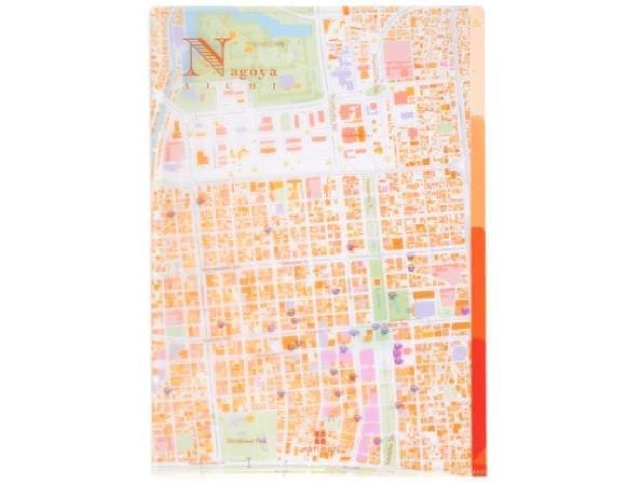 Map stationery "mati mati" Nagoya / Hiroshima