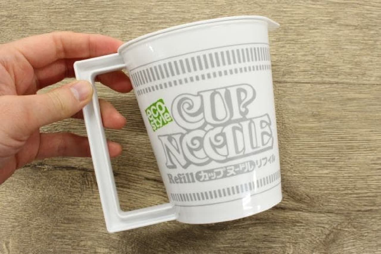 Mug with lid for cup noodle refill