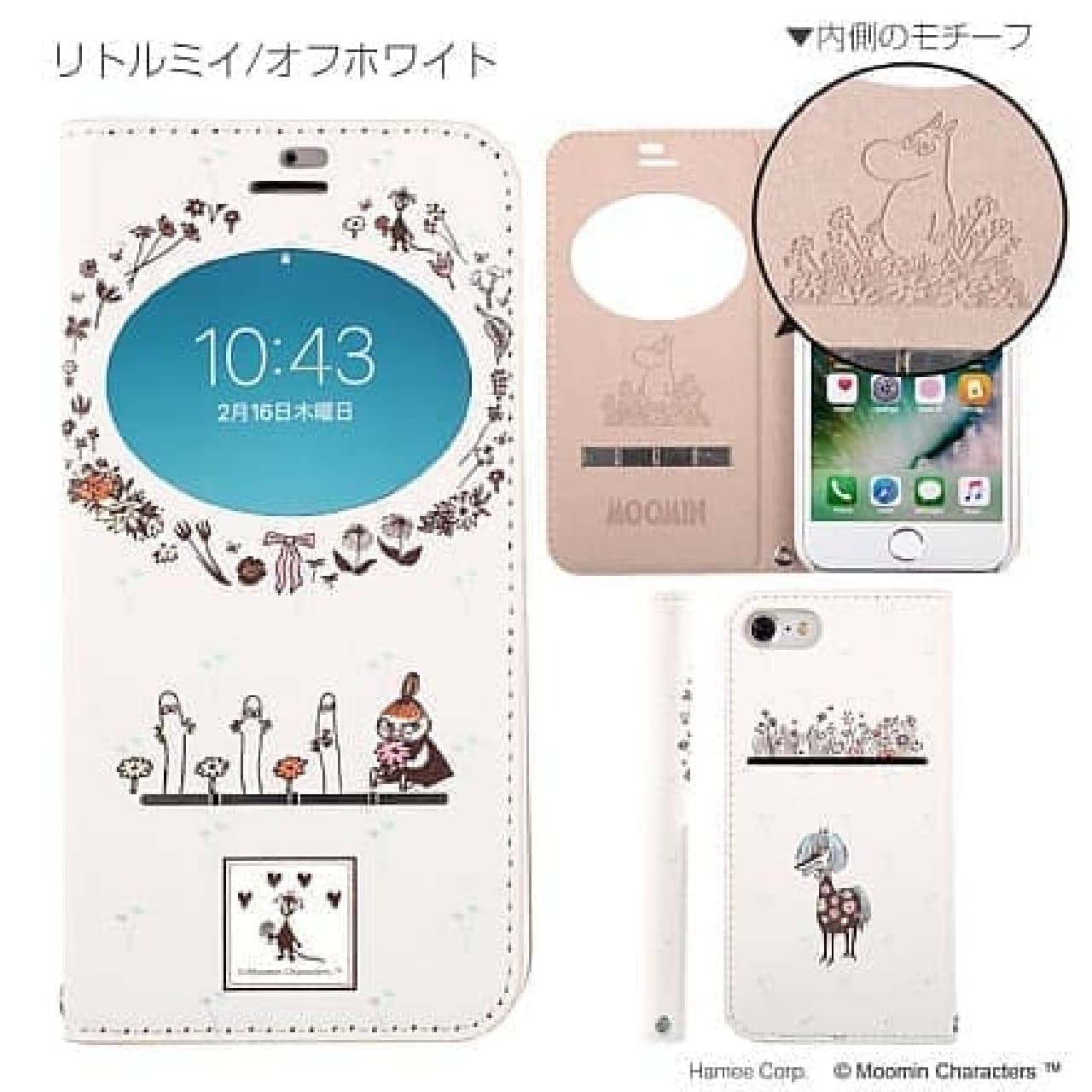 [For iPhone 7] PEANUTS / Moomin / Diary case with flip window
