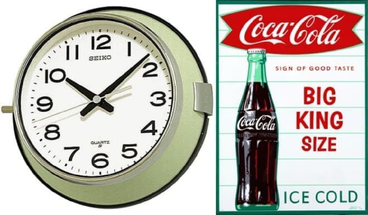 Seiko x Coca-Cola collaboration wall clock