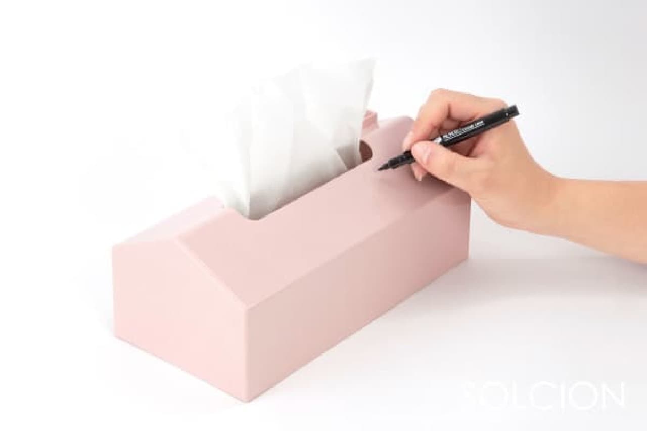 Whiteboard-like tissue case "MEMORU"