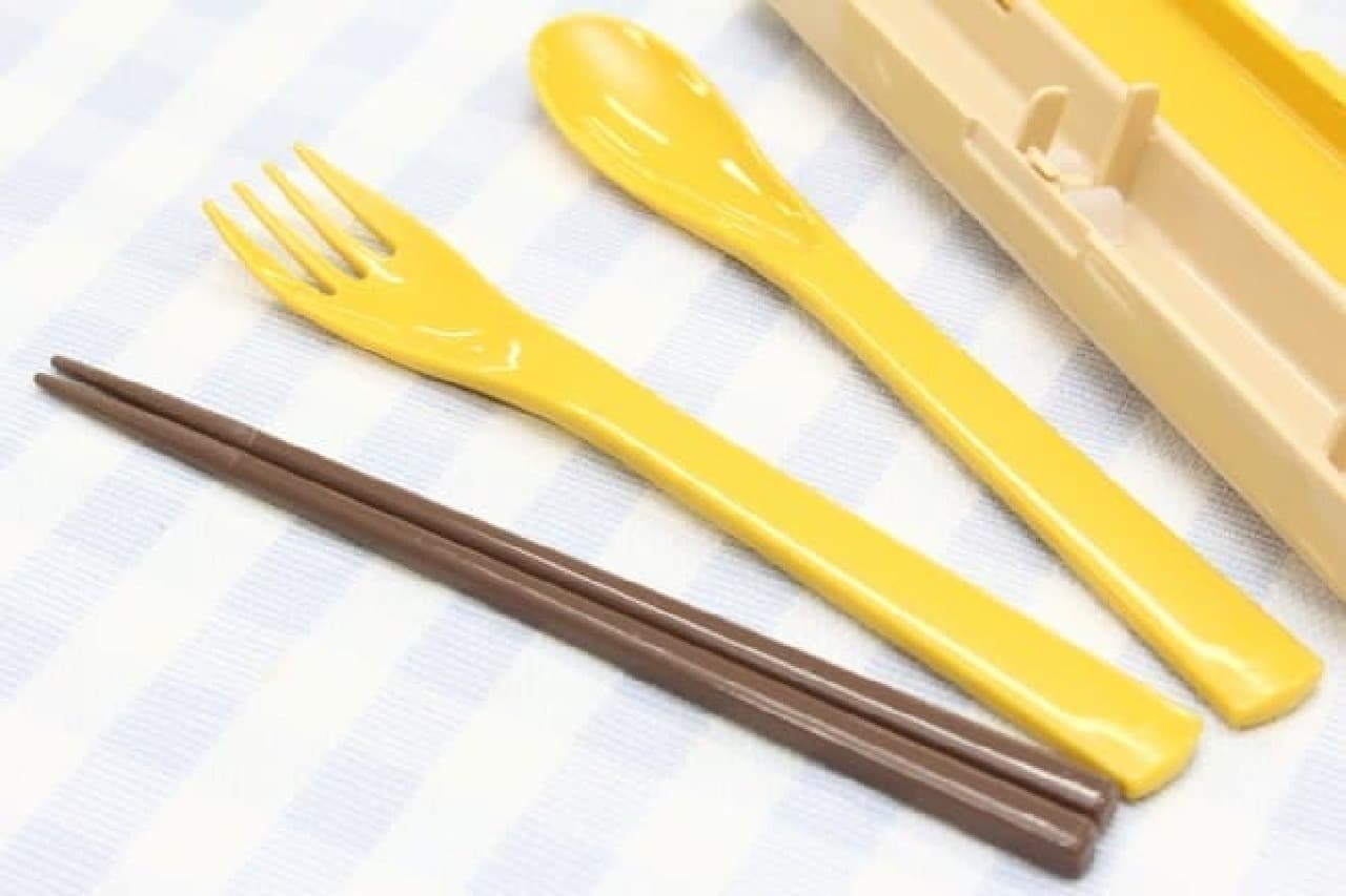 Slim trio set chopsticks spoon fork set