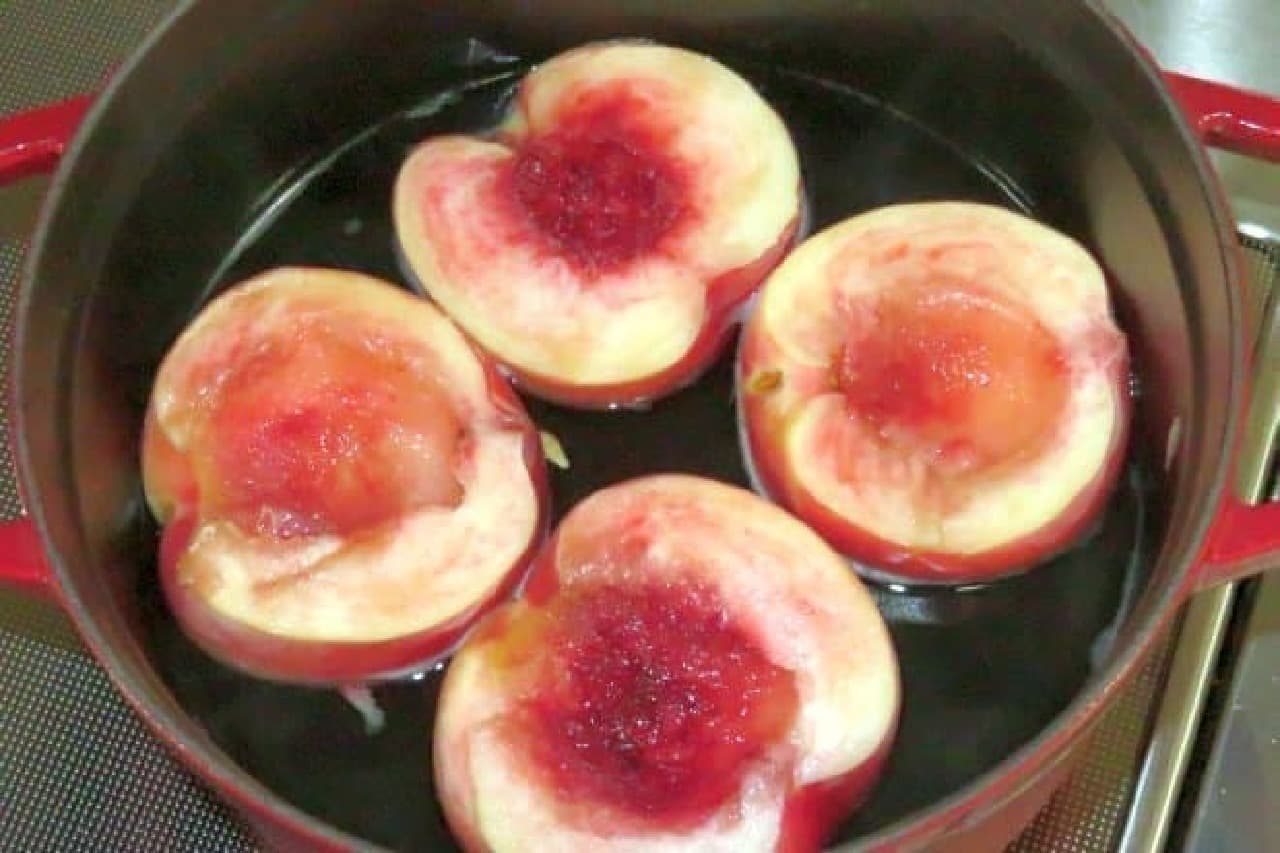 桃のコンポートのレシピ