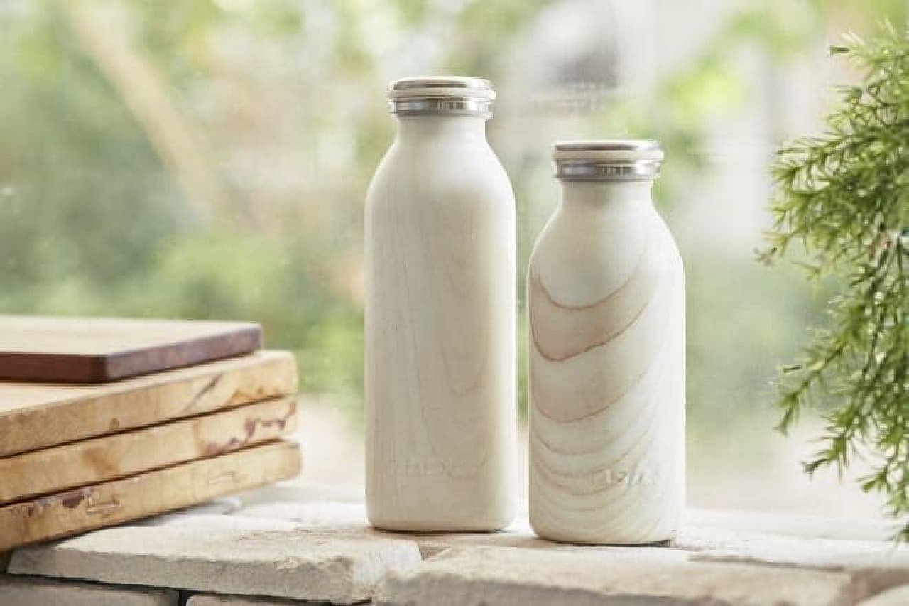 mosh! Bottle milk wood grain design