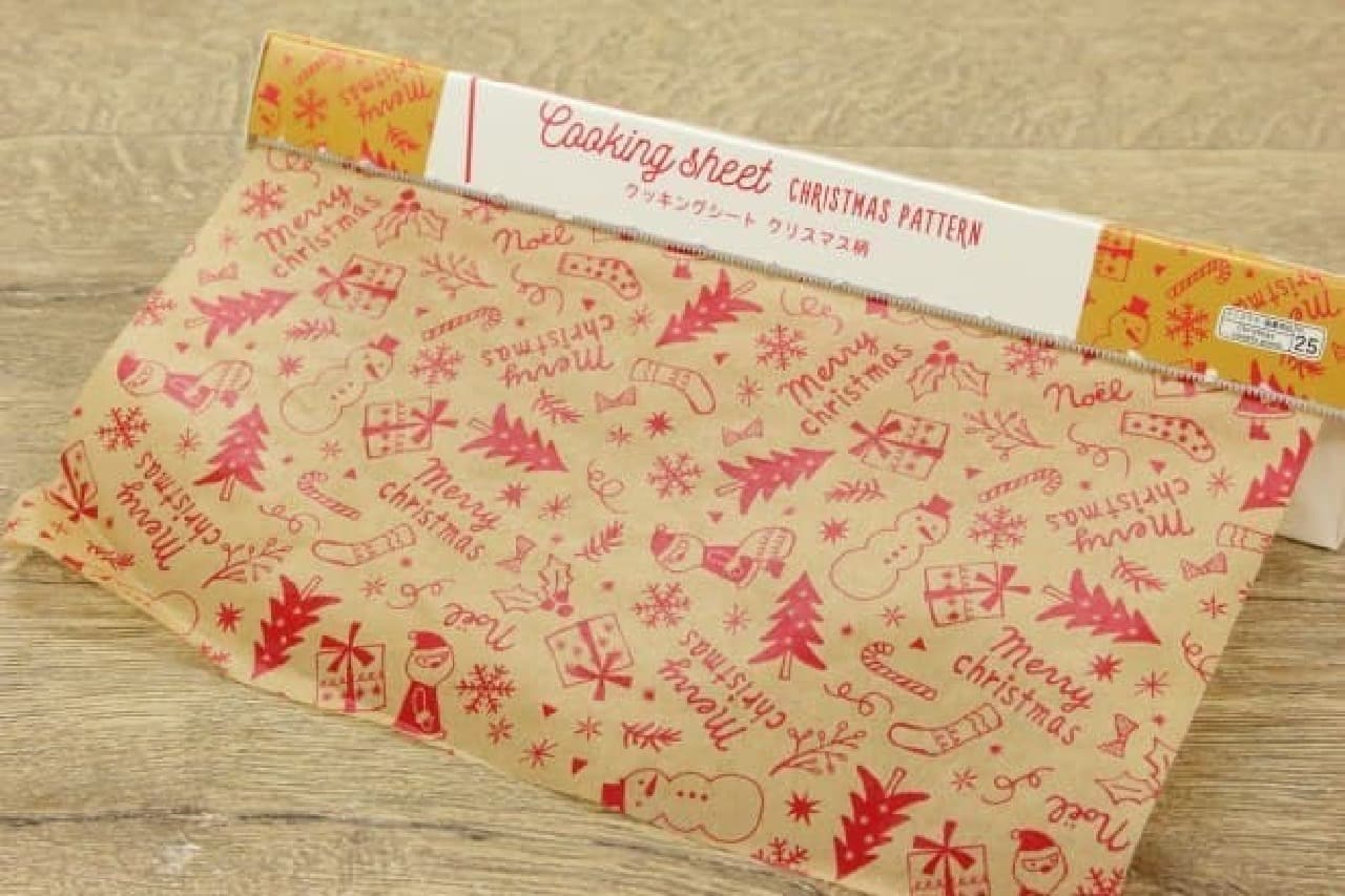 100% Daiso Christmas pattern wax paper, aluminum foil, cooking sheet