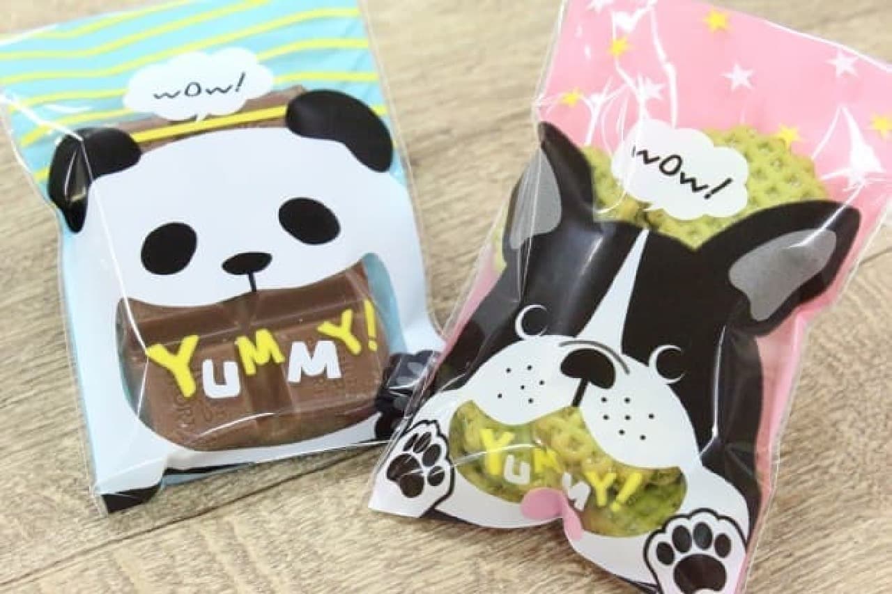 100-yen candy wrapping "Vinyl bag animal trio"