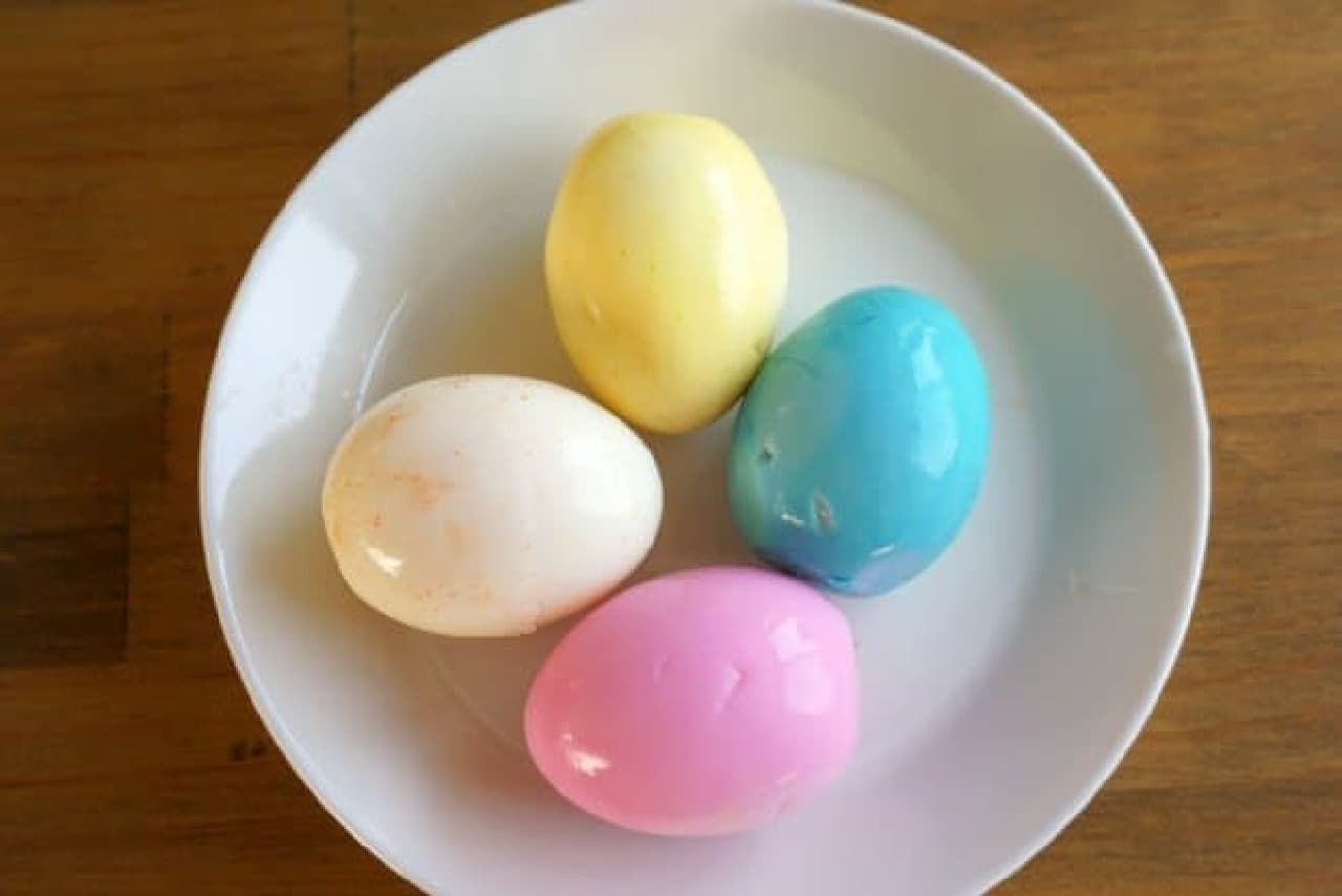 Easter colorful boiled egg