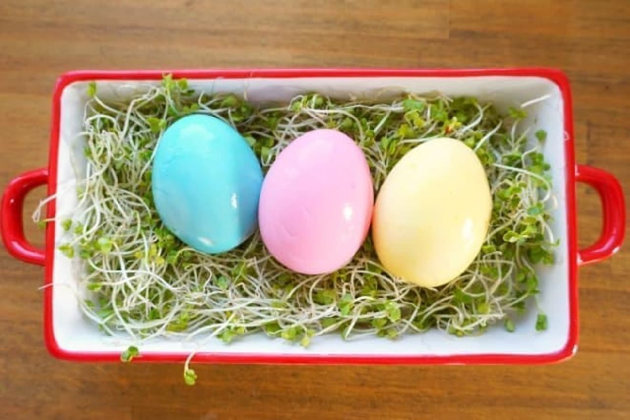 Easter colorful boiled egg