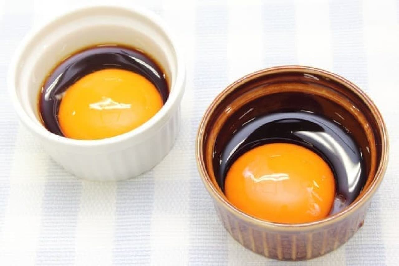 Egg yolk pickled in soy sauce