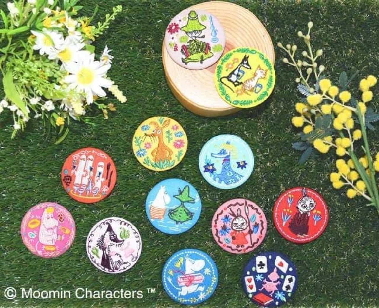 Cute "embroidery brooch collection" of Moomin and Little My