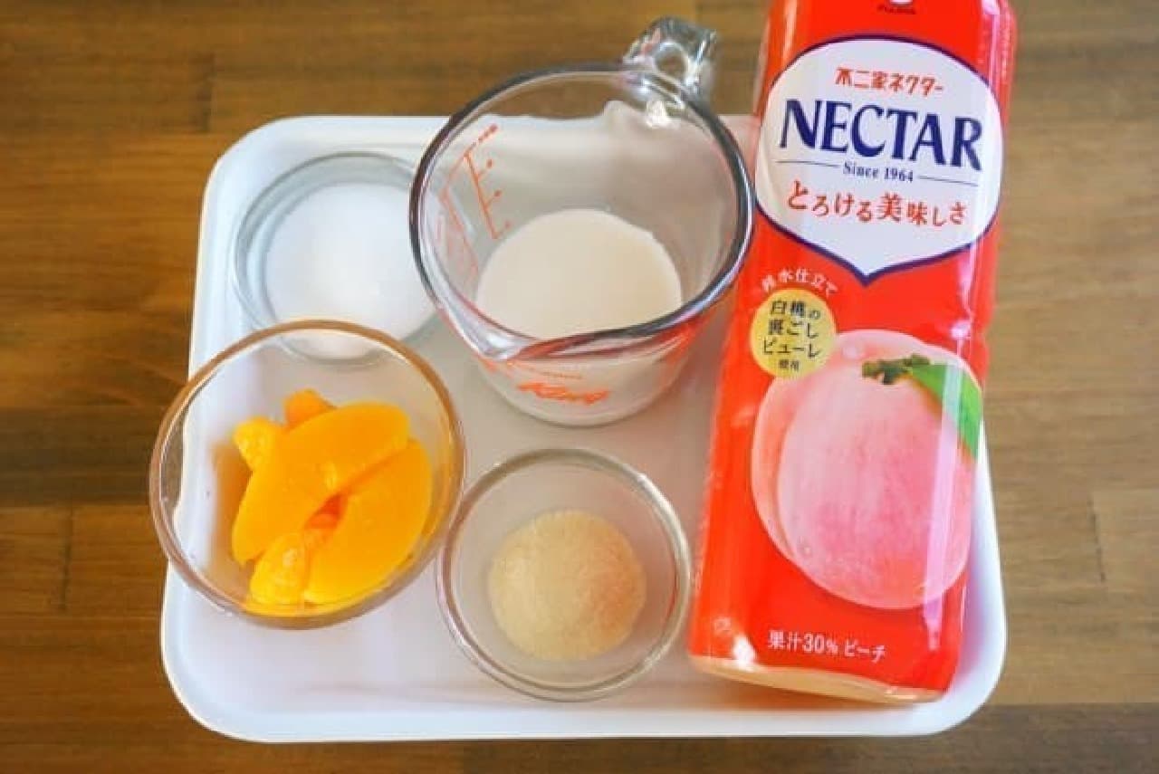 Peach nectar milk jelly