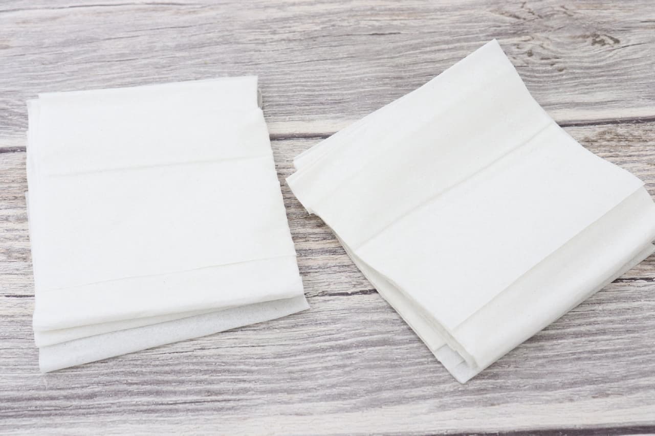 Tissue case BOW and thin tissue paper BOX that can be bought at Nitori--Convenient for wash basins that can be placed vertically and horizontally, and save money with the "half size" function