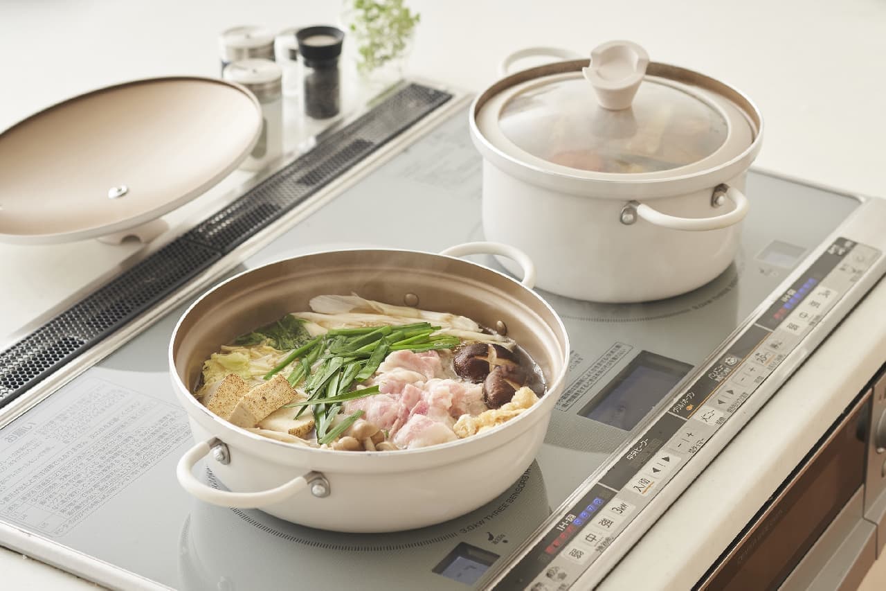 Curry stew pot and tabletop pot from Doshisha's evercook series