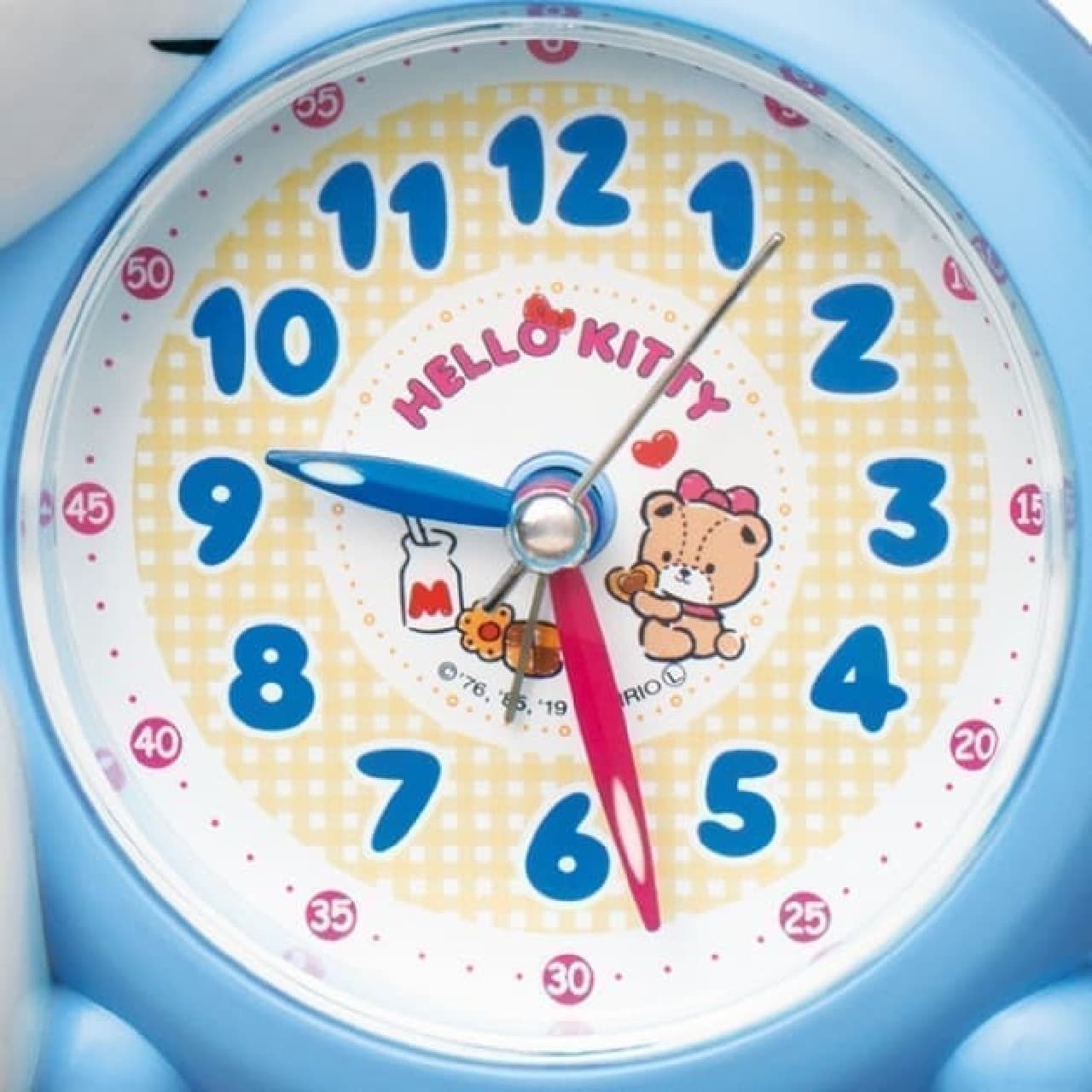 入園・入学祝いに♪ハローキティの目覚まし時計--時計の読み方を学習しやすいデザイン