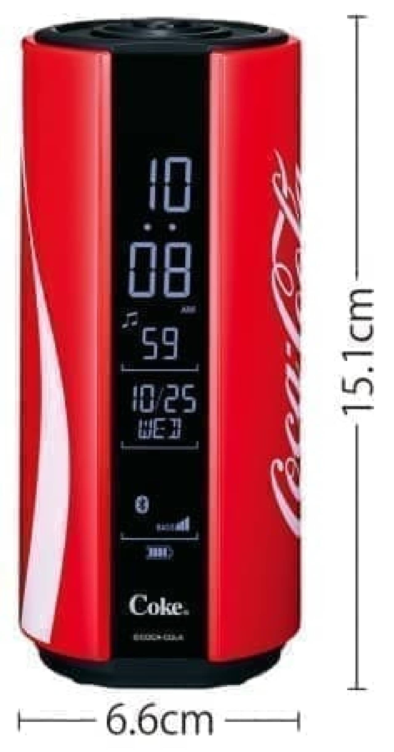 「コカ・コーラ」缶そっくりのスピーカークロック--防水＆高音質でアウトドア向き