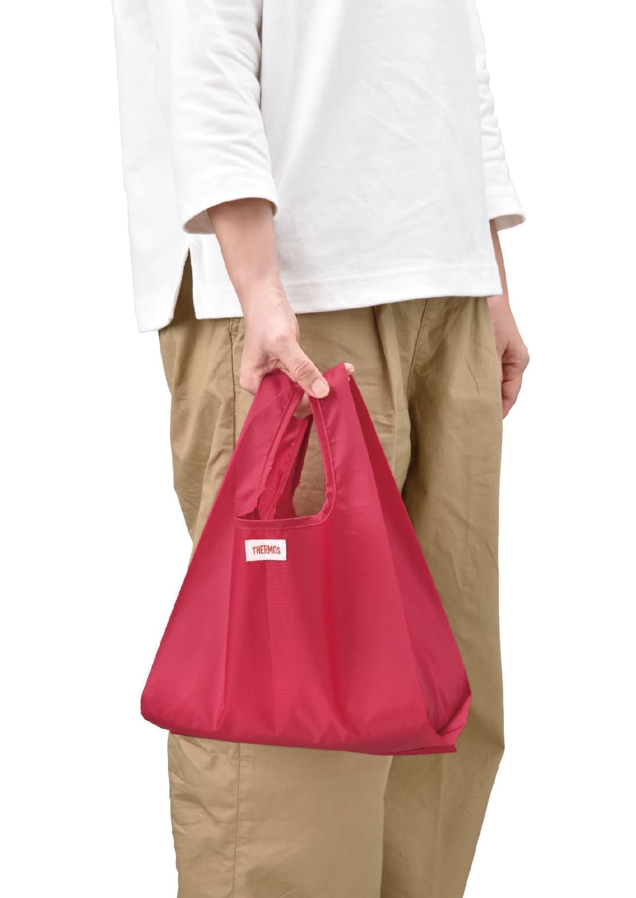 洗える丈夫なエコバッグ「サーモス ポケットバッグ」--超コンパクトに持ち運び、コンビニ弁当にも