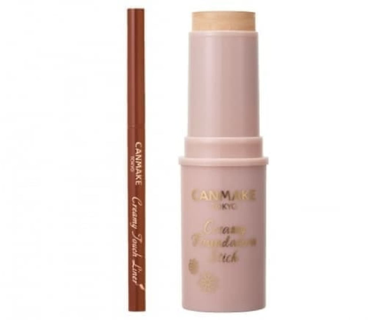 Canmake "Creamy Touch Liner" and "Creamy Foundation Stick"