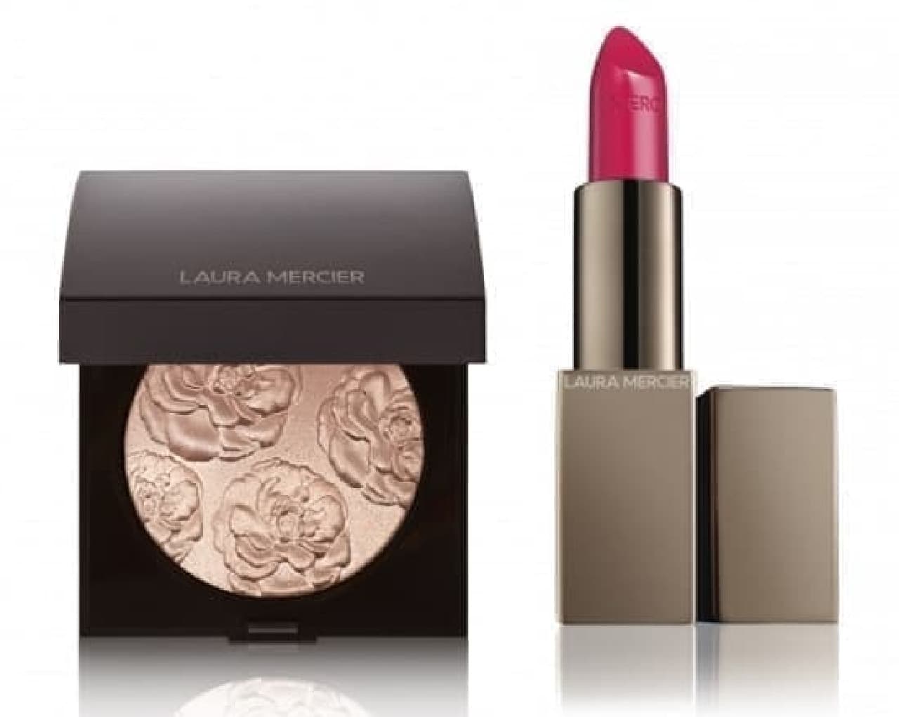 Laura Mercier "Face Illuminator" and "Rouge Essential Silky Cream Lipstick"