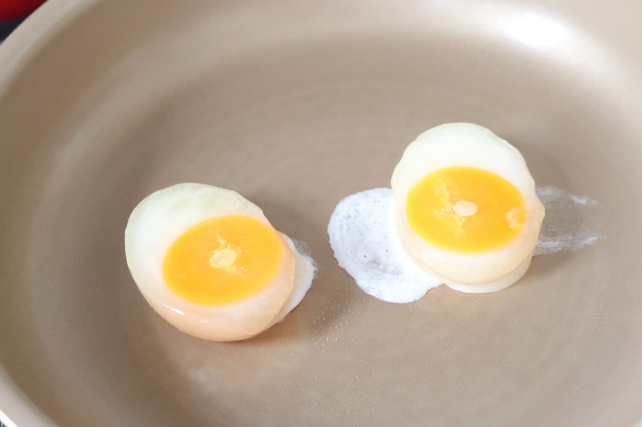 冷凍卵のミニ目玉焼き