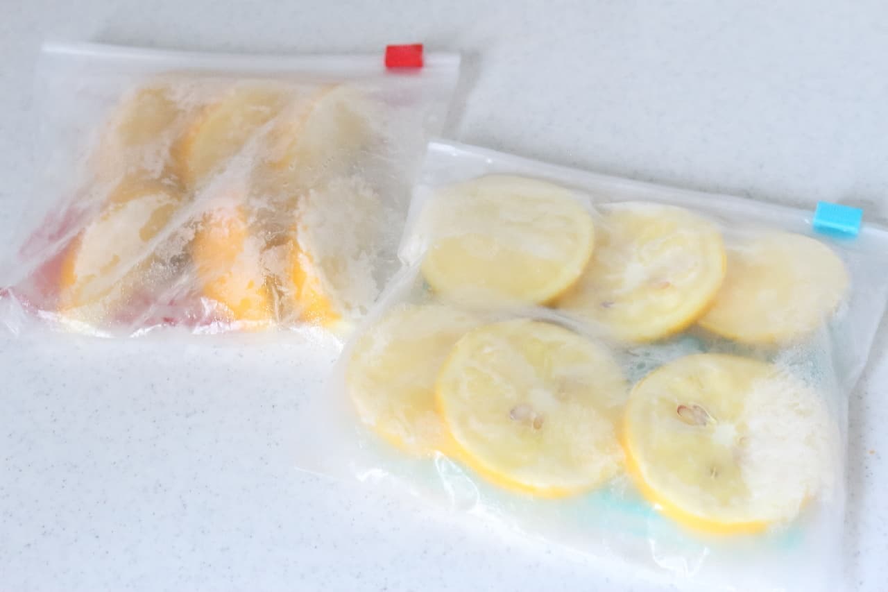 レモンの冷凍保存法