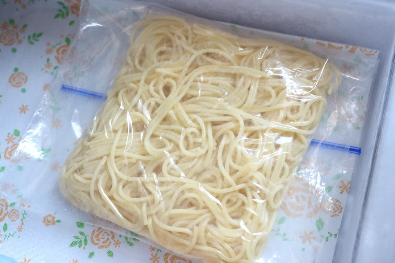 Step 4 Freezing pasta