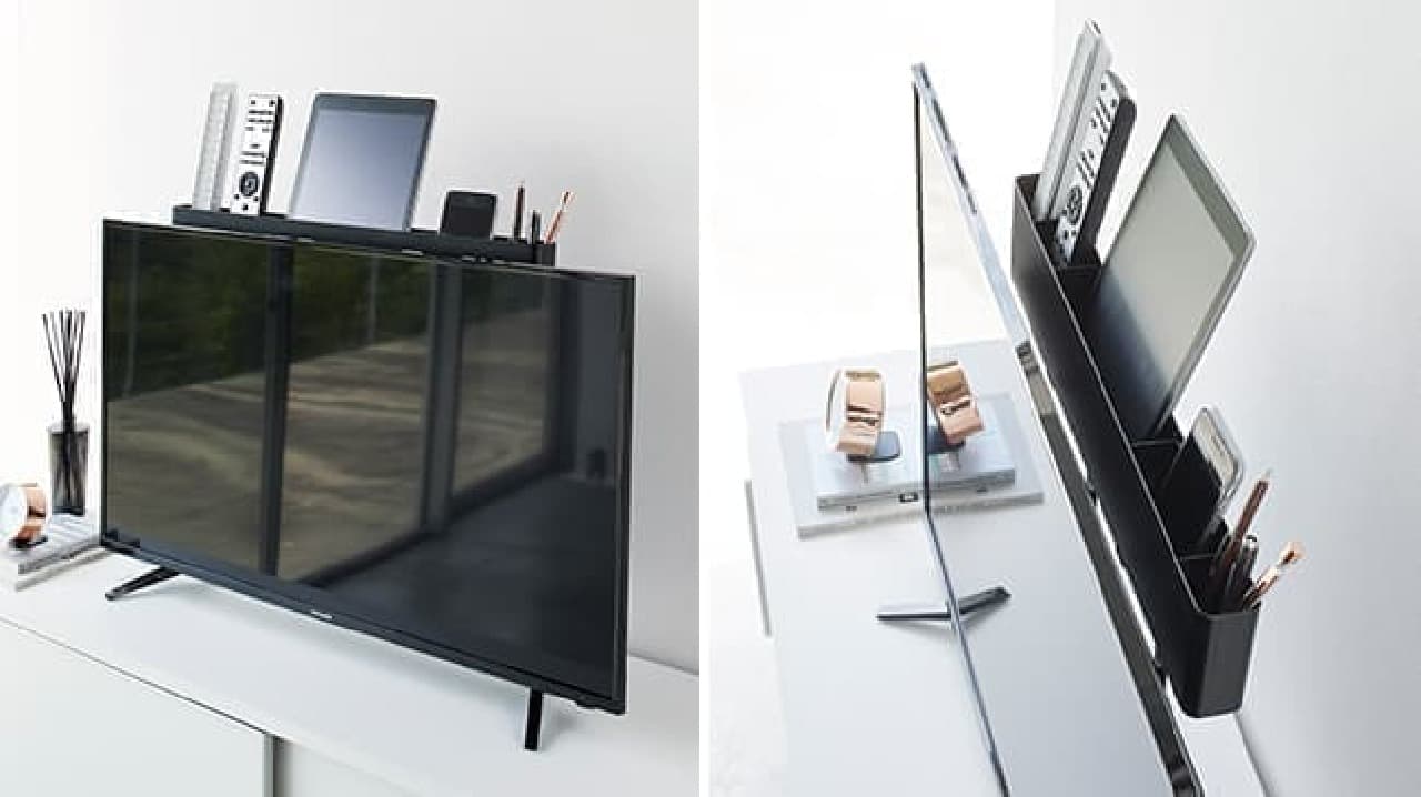 Utilize dead space! Yamazaki Business "Remote control rack behind TV" --Cable boxes and racks are also available