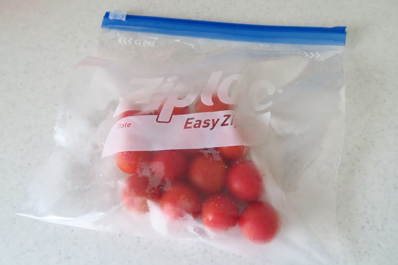 ステップ4ミニトマトの冷凍保存法