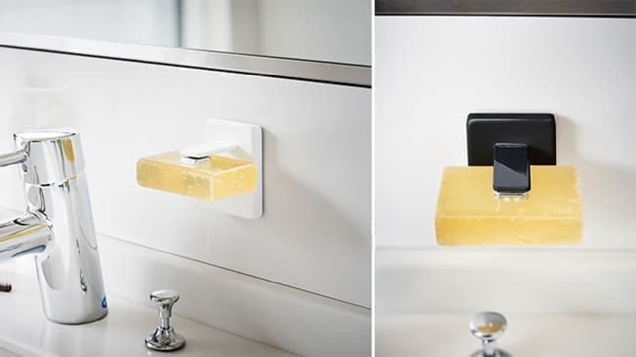 Yamazaki Kogyo has a rack under the sink with adjustable width --- Easy-to-install soap holders and kitchen paper holders