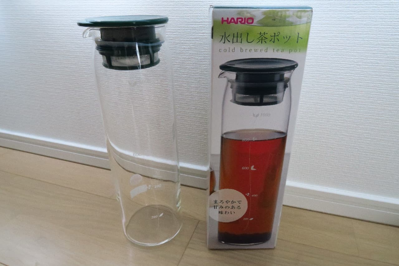 ドアポケットにすっきり収納♪ ハリオ「水出し茶ポット」は便利な茶こし付き -- 熱湯＆食洗機OKの耐熱ガラス製
