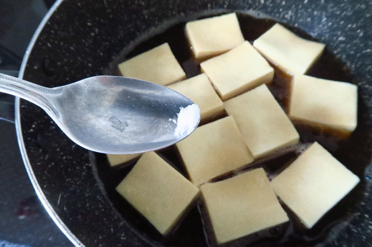 Recipe to boil Koya tofu with baking soda